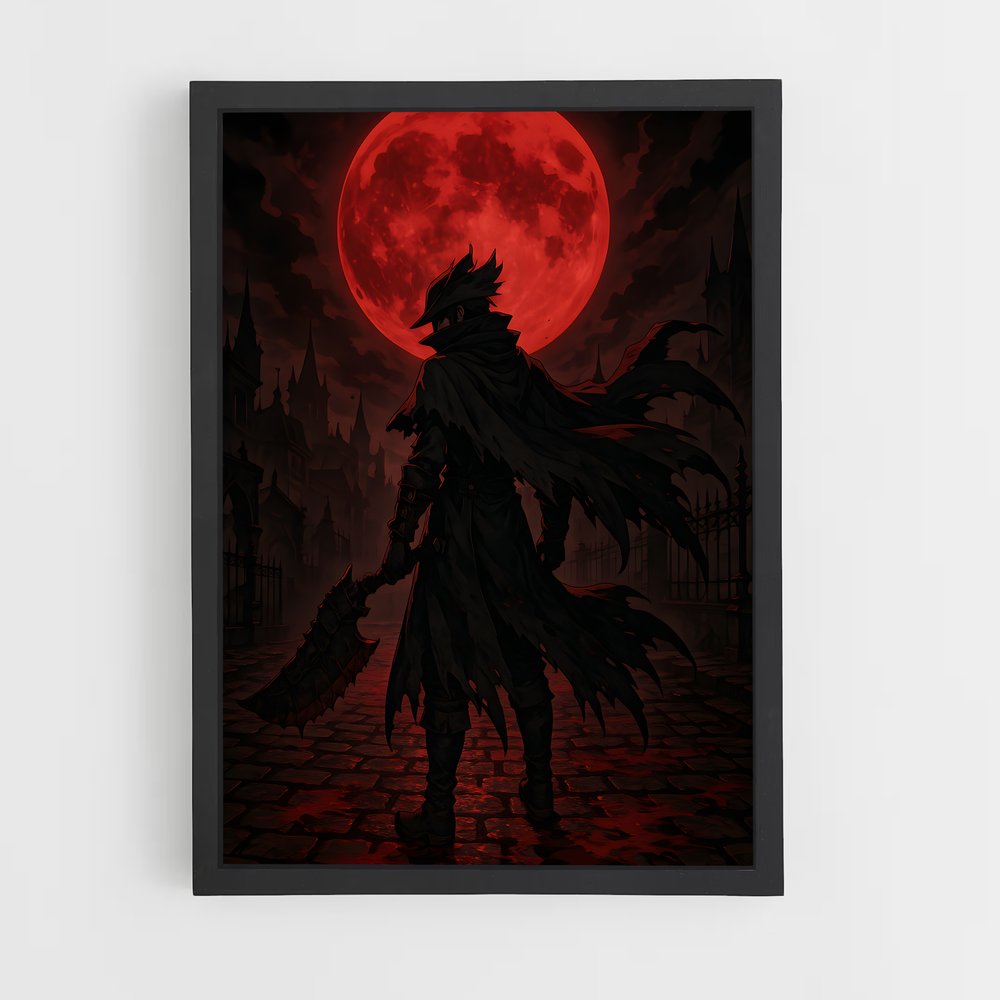 Poster L'Assassin Sombre – affiche Bloodborne (vue 2)